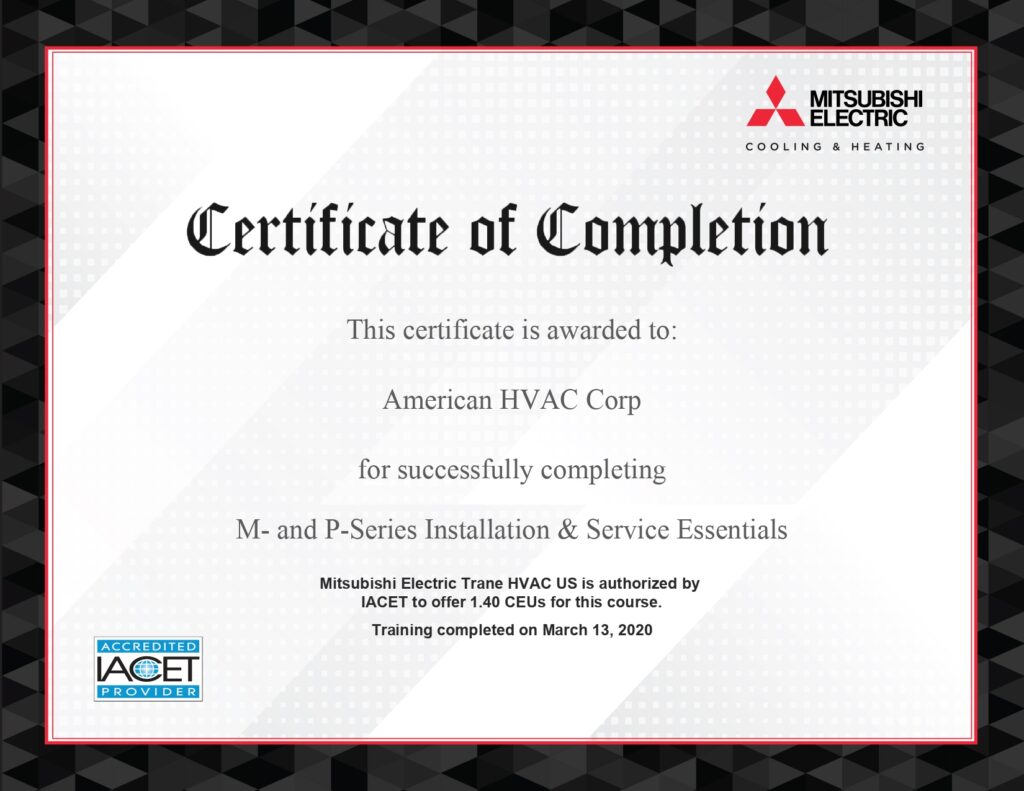 mitsubishi m and p series installation & service essentials hvac contractor in nyc